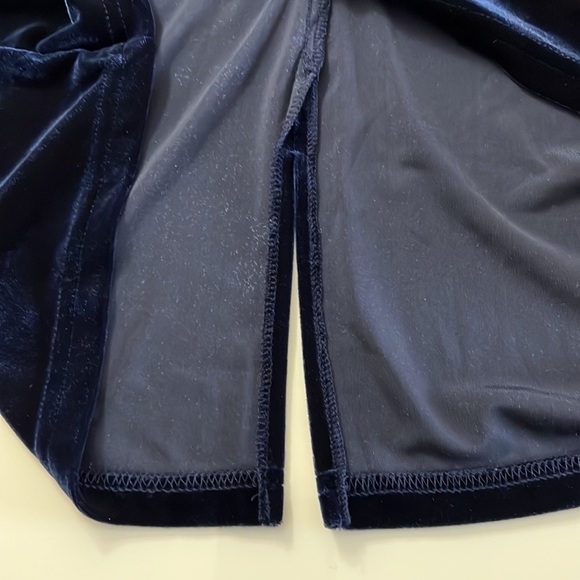 𝅺VINTAGE Kathie Lee New Dark Blue Velvet Dress NWT - Picture 6 of 11